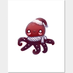 Cute Octopus Drawing Posters and Art